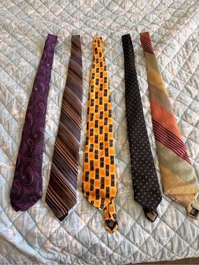 Men’s Mixed Designer Tie Bundle – 5 Styles